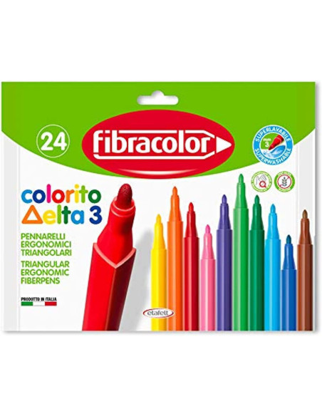PENNARELLI TRIANG. COLORITO DELTA 3 24 COL