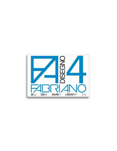 C/DISEGNO F4 BLOCCO 33X48 FG.20LISCIO GR.220