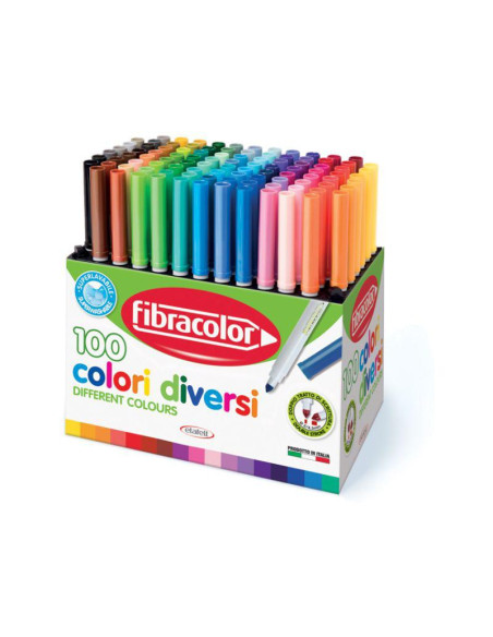 PENNARELLI FIBRACOLOR 100 COLORI DIVERSI