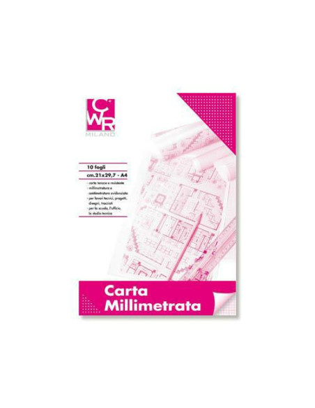CARTA MILLIMETRATA FG.10 A4 GR.70