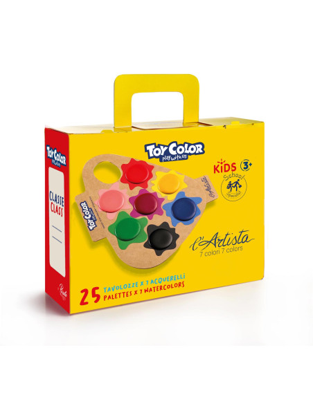 ACQUARELLI TOY COLOR SET 25 TAVOLOZZE 7 COL.
