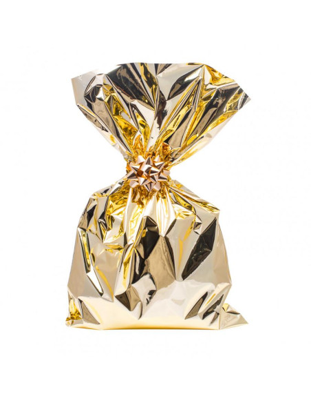 BUSTE CELLOPHAN METALL. PZ.50 CM.35X50 ORO