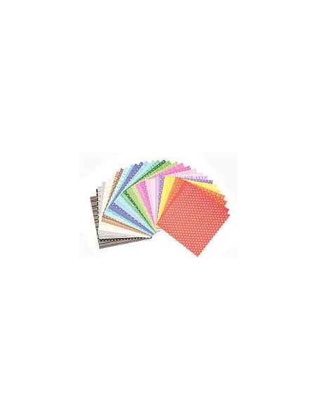 CARTA ORIGAMI 100FG RIGHE/POIS CM.15X15 GR.90