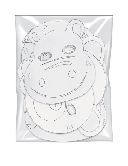 MASCHERE IN CARTONE PZ.6 SOGGETTI ZOO