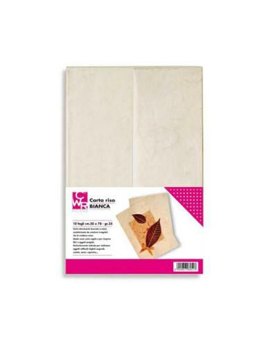 CARTA RISO CM. 50X70 FG.10 GR.25 BIANCO