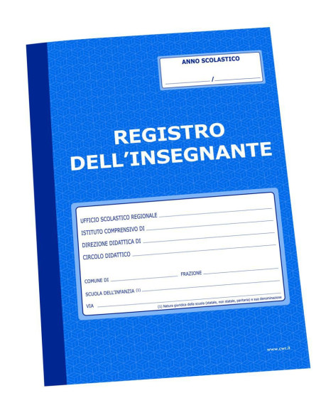 REGISTRO DELL'INSEGNANTE CM.24X33,5 BLU