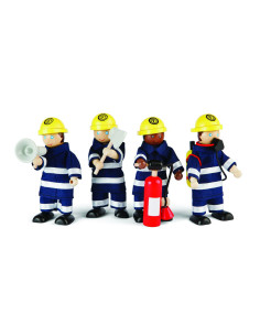 POMPIERI IN LEGNO - SET PZ. 4